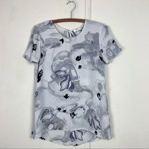 Wilfred Silk Blouse - Hi-Low, watercolor, neutral